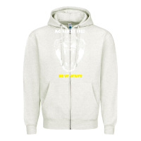 Oatmeal Heather against me wave tour 2022 Zipper Hoodie - linhVisuals