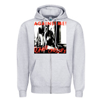Heather Grey against me white crosses tour 2022 Zipper Hoodie - linhVisuals
