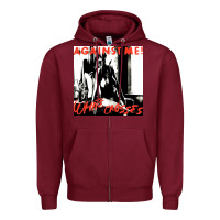 Burgundy against me white crosses tour 2022 Zipper Hoodie - linhVisuals