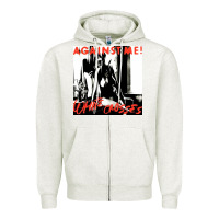 Oatmeal Heather against me white crosses tour 2022 Zipper Hoodie - linhVisuals