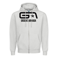 Dove Grey GROOVE ARMADA Zipper Hoodie - linhVisuals