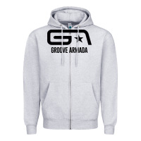 Heather Grey GROOVE ARMADA Zipper Hoodie - linhVisuals