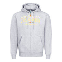Heather Grey grand teton national park est 1929 vinage wyoming mountains graphic Zipper Hoodie - linhVisuals