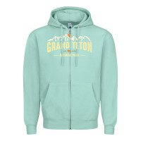 Seafoam grand teton national park est 1929 vinage wyoming mountains graphic Zipper Hoodie - linhVisuals