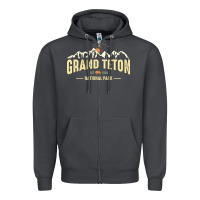 Smoke grand teton national park est 1929 vinage wyoming mountains graphic Zipper Hoodie - linhVisuals