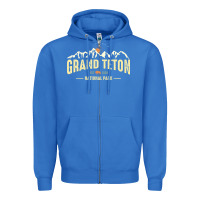 True Royal grand teton national park est 1929 vinage wyoming mountains graphic Zipper Hoodie - linhVisuals