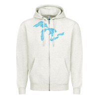 Oatmeal Heather great lakes of michigan Zipper Hoodie - linhVisuals