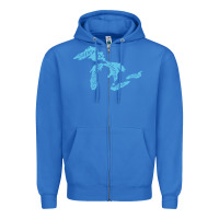 True Royal great lakes of michigan Zipper Hoodie - linhVisuals