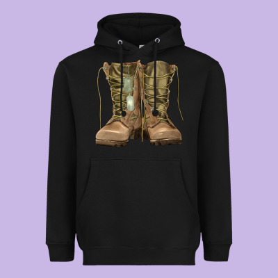 Soldier Boots Heavyweight Hoodie Designed By Ranaportraitstore
