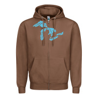 Chestnut great lakes of michigan Zipper Hoodie - linhVisuals