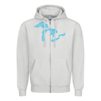 Dove Grey great lakes of michigan Zipper Hoodie - linhVisuals