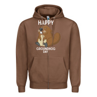 Chestnut happy groundhog day respect the shadow funny spring prediction holiday Zipper Hoodie - linhVisuals