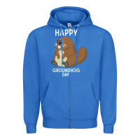 True Royal happy groundhog day respect the shadow funny spring prediction holiday Zipper Hoodie - linhVisuals