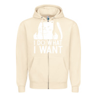 Sandshell i do what i want cat giving a finger funny middle finger rude graphic Zipper Hoodie - linhVisuals