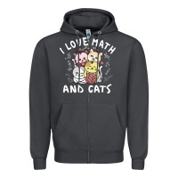Smoke i love math and cats mountain heart mathematics lover gifts cute and f Zipper Hoodie - linhVisuals