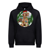 Black Cockapoo Christmas Urban Hoodie - RanaPortraitStore