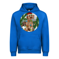 Cobalt Cockapoo Christmas Urban Hoodie - RanaPortraitStore