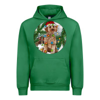 Emerald Cockapoo Christmas Urban Hoodie - RanaPortraitStore