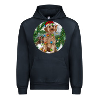 Navy Cockapoo Christmas Urban Hoodie - RanaPortraitStore