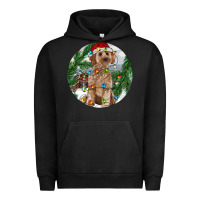 Pigment Black Cockapoo Christmas Urban Hoodie - RanaPortraitStore