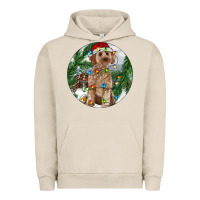 Pigment French Oak Cockapoo Christmas Urban Hoodie - RanaPortraitStore