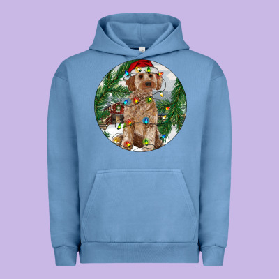 Cockapoo Christmas Urban Hoodie Designed By Ranaportraitstore