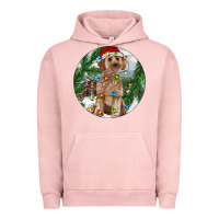 Pigment Salmon Cockapoo Christmas Urban Hoodie - RanaPortraitStore