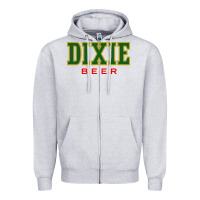 Heather Grey Dixie Beer Zipper Hoodie - linhVisuals