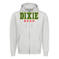 Dove Grey Dixie Beer Zipper Hoodie - linhVisuals