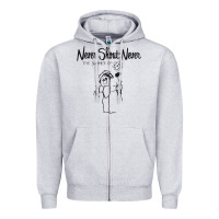 Heather Grey Never SHOUT Never Zipper Hoodie - linhVisuals