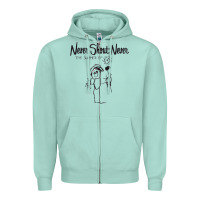 Seafoam Never SHOUT Never Zipper Hoodie - linhVisuals