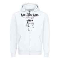 White Never SHOUT Never Zipper Hoodie - linhVisuals