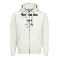 Oatmeal Heather Never SHOUT Never Zipper Hoodie - linhVisuals