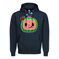 Navy cocomelon, kids, kindergarten, kids songs Zipper Hoodie - linhVisuals