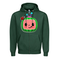 Sports Green cocomelon, kids, kindergarten, kids songs Zipper Hoodie - linhVisuals