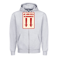 Heather Grey this way up Zipper Hoodie - linhVisuals