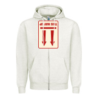 Oatmeal Heather this way up Zipper Hoodie - linhVisuals