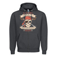 Smoke let the pirate shenanigans begin skull vintage pirate skeleton hallowe Zipper Hoodie - linhVisuals