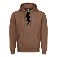 Chestnut lightning bolt Zipper Hoodie - linhVisuals