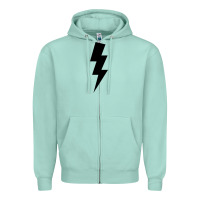 Seafoam lightning bolt Zipper Hoodie - linhVisuals