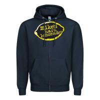 Navy Mikes Harder Zipper Hoodie - linhVisuals