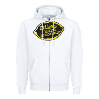 White Mikes Harder Zipper Hoodie - linhVisuals