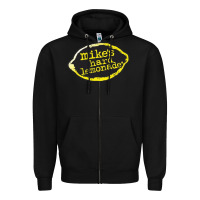 Black Mikes Harder Zipper Hoodie - linhVisuals