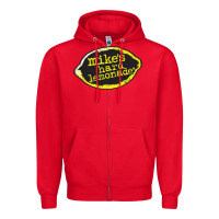 Red Mikes Harder Zipper Hoodie - linhVisuals