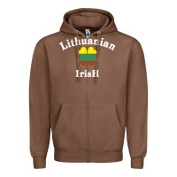 Chestnut lucky lithuanian irish flag shamrock leaf st patricks day Zipper Hoodie - linhVisuals