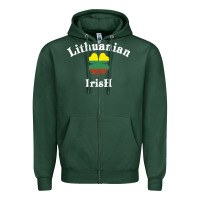 Sports Green lucky lithuanian irish flag shamrock leaf st patricks day Zipper Hoodie - linhVisuals