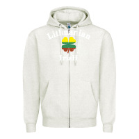 Oatmeal Heather lucky lithuanian irish flag shamrock leaf st patricks day Zipper Hoodie - linhVisuals