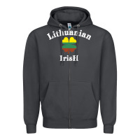 Smoke lucky lithuanian irish flag shamrock leaf st patricks day Zipper Hoodie - linhVisuals