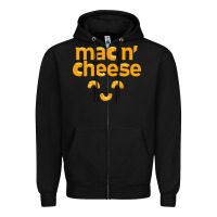 Black mac n' cheese funny macaroni with cheese lover gift Zipper Hoodie - linhVisuals