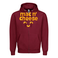 Burgundy mac n' cheese funny macaroni with cheese lover gift Zipper Hoodie - linhVisuals